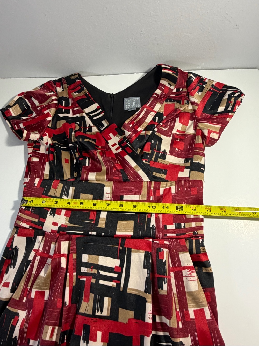 Rabbit Rabbit Rabbit Designs Geometric Wrap Dress Size 4 - Picture 10 of 11